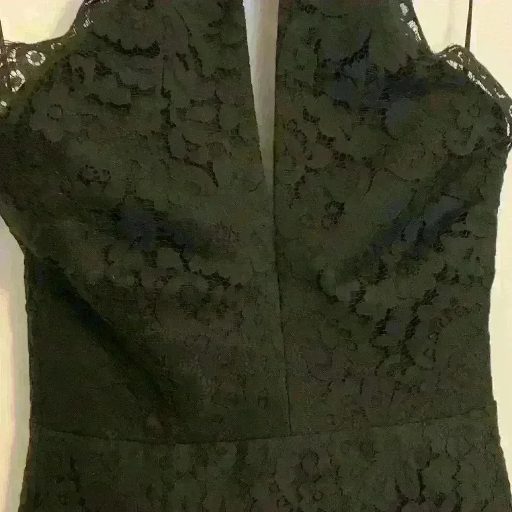 NWT Keepsake The Label Lulus High Roads Black Lace Halter Dress, Womens Size XS